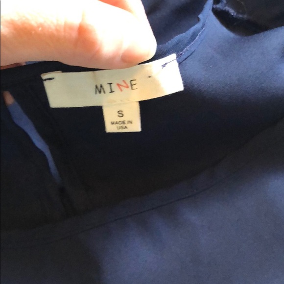 3/$10 navy flowy shirt/blouse - Picture 5 of 6